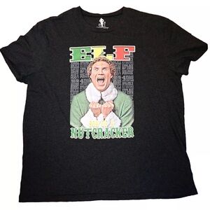 ELF Movie Shirt Size XL Will Ferrell Son Of A Nutcracker Charcoal Gray Christmas